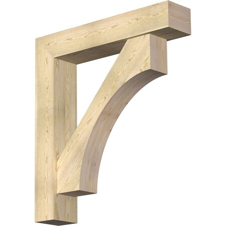 Westlake Block Rough Sawn Bracket W/ Offset Brace, Douglas Fir, 8W X 40D X 44H